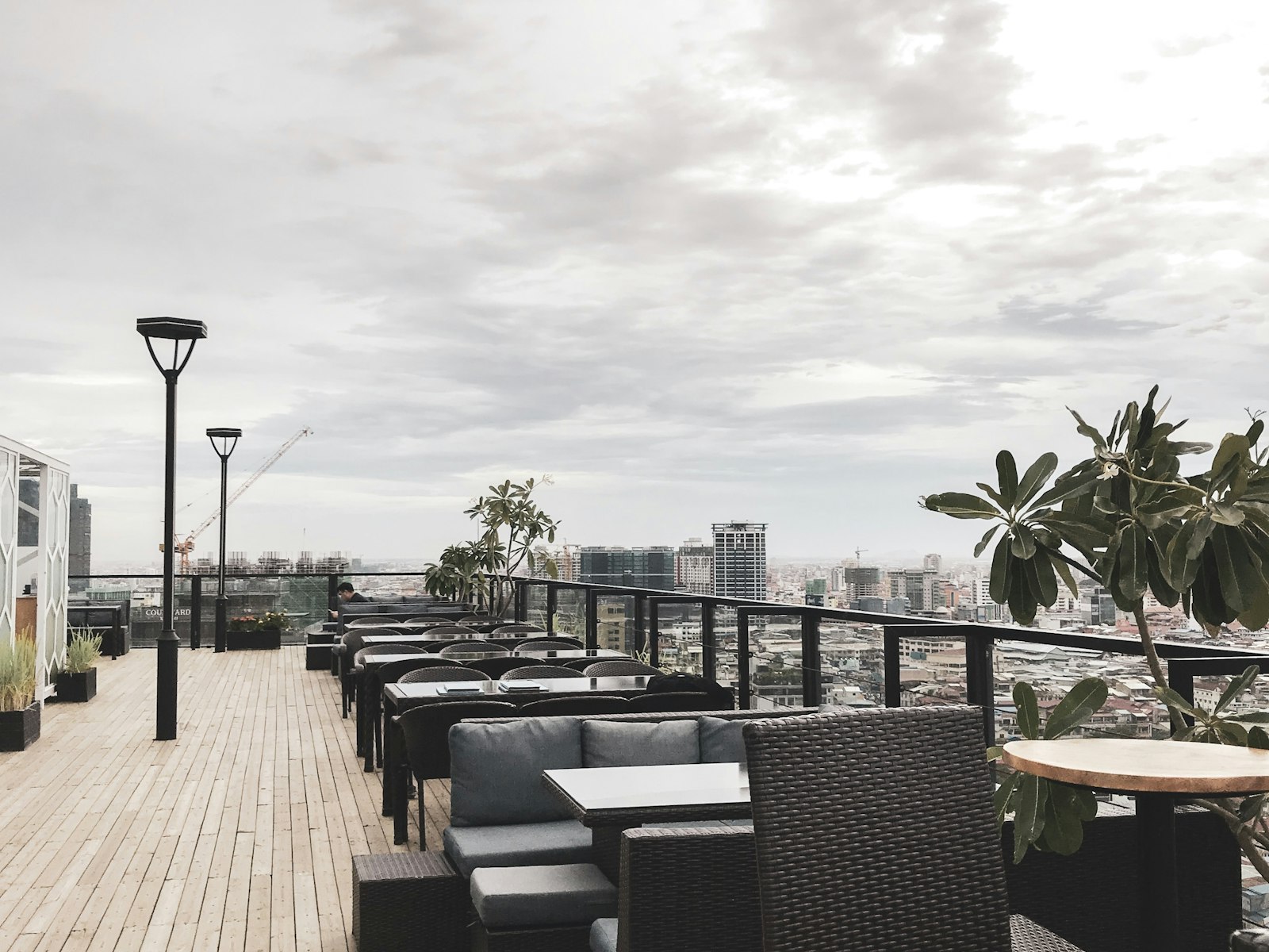 Rooftop terrace overlooking Panama City
